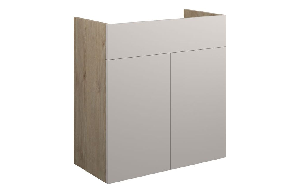 HOTT110550 - Elation 600mm Standard Basin Unit - Matt Dove Grey (Oak Cab) image