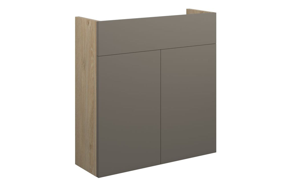 HOTT110689 - Elation 600mm Slim Basin Unit - Matt Stone (Oak Cab) image