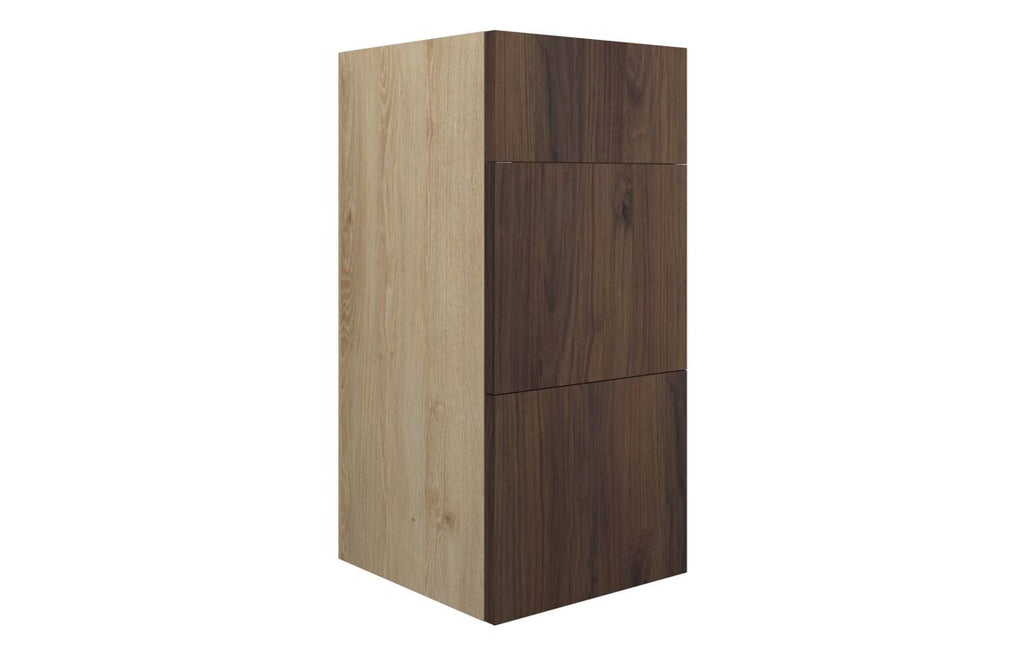 HOTT110819 - Elation 300mm Standard 3 Drawer Unit - Warm Walnut (Oak Cab) image