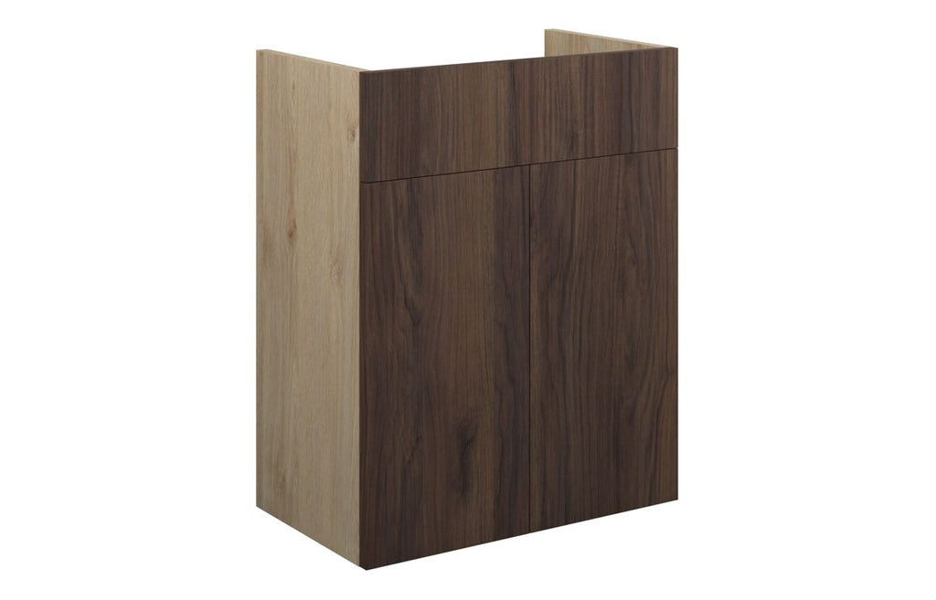 HOTT110828 - Elation 500mm Standard Basin Unit - Warm Walnut (Oak Cab) image