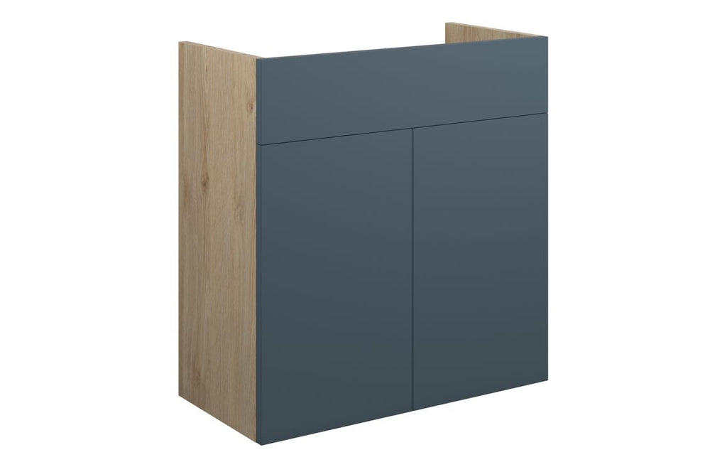 HOTT110905 - Elation 600mm Standard Basin Unit - Matt Arley Blue (Oak Cab) image
