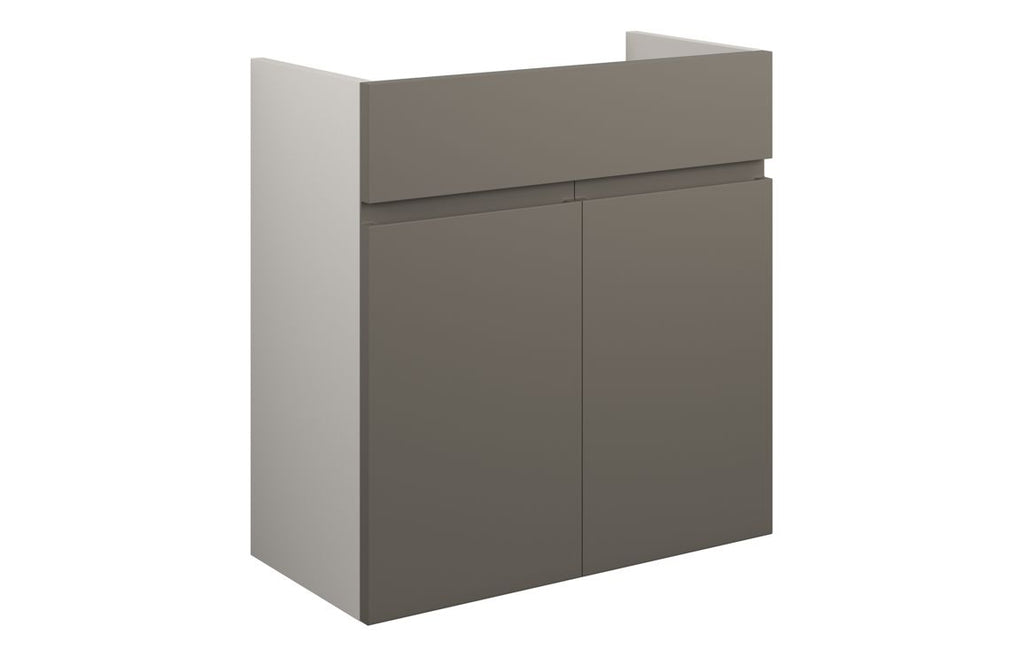 HOTT110194 - J Pull 600mm Standard Basin Unit - Matt Stone (Grey Cab) image