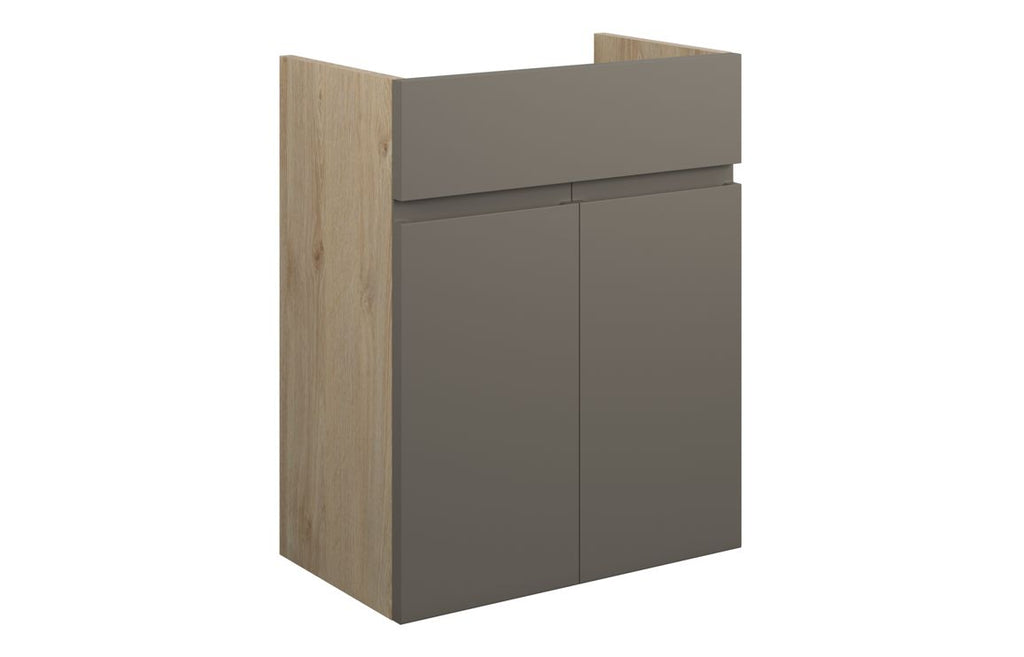 HOTT110189 - J Pull 500mm Standard Basin Unit - Matt Stone (Oak Cab) image