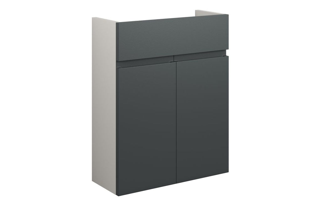 HOTT110043 - J Pull 500mm Slim Basin Unit - Matt Graphite Grey (Grey Cab) image