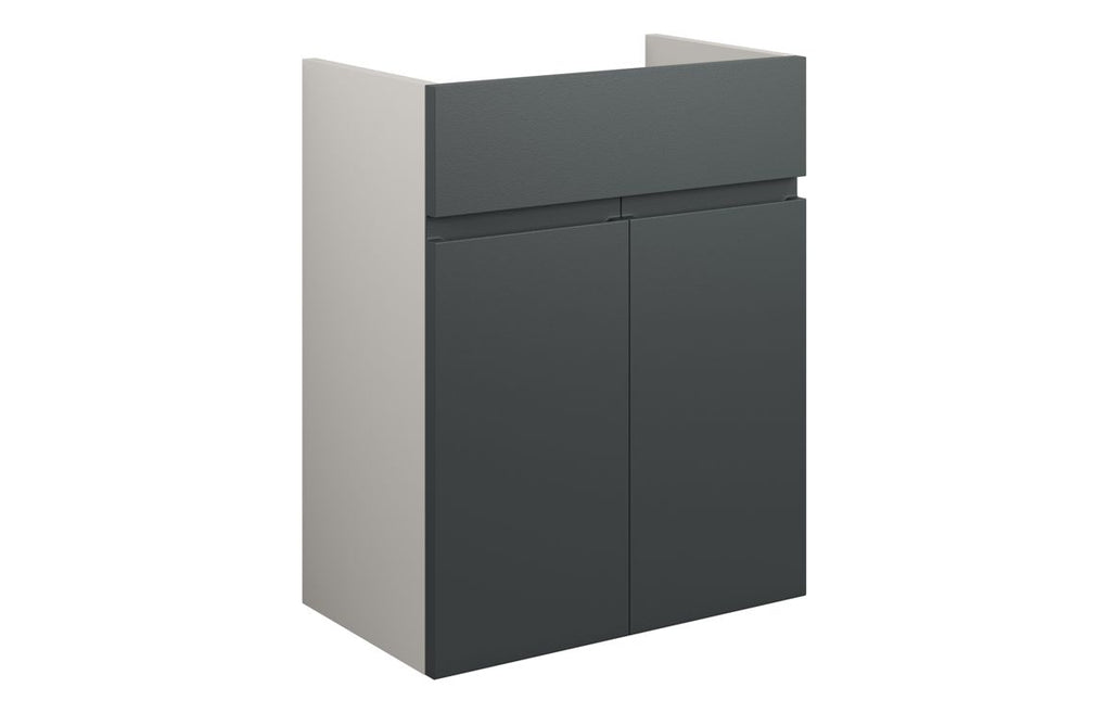 HOTT110046 - J Pull 500mm Standard Basin Unit - Matt Graphite Grey (Grey Cab) image