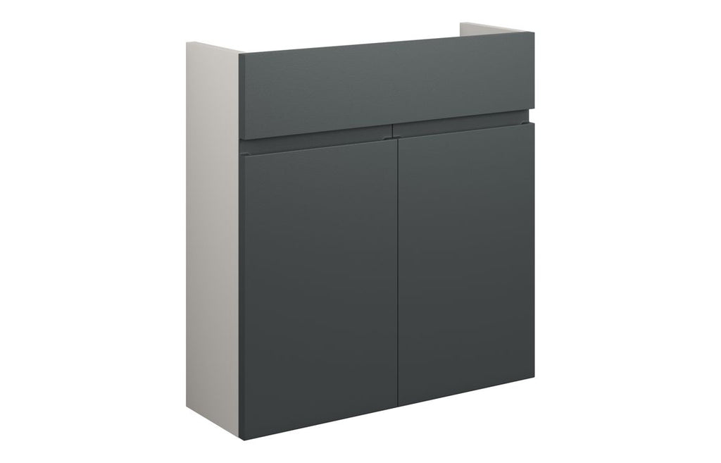 HOTT110049 - J Pull 600mm Slim Basin Unit - Matt Graphite Grey (Grey Cab) image