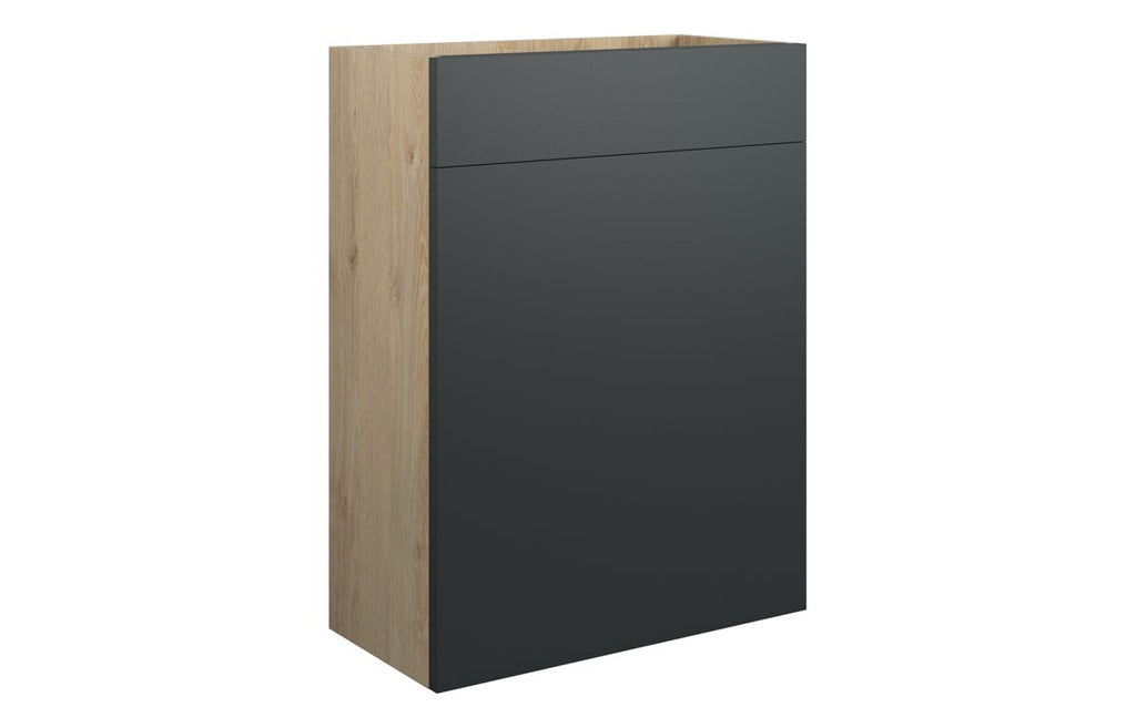 HOTT110065 - J Pull 600mm Standard WC Unit - Matt Graphite Grey (Oak Cab) image