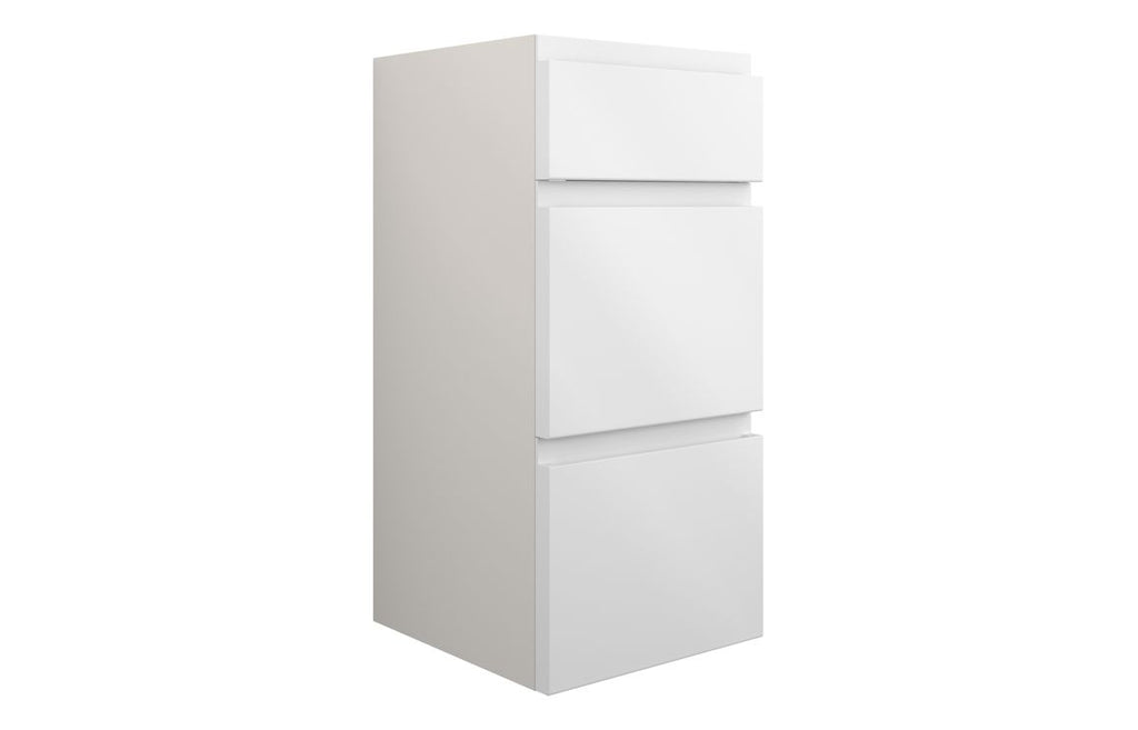 HOTT109966 - J Pull 300mm Standard 3 Drawer Unit - White Gloss (Grey Cab) image