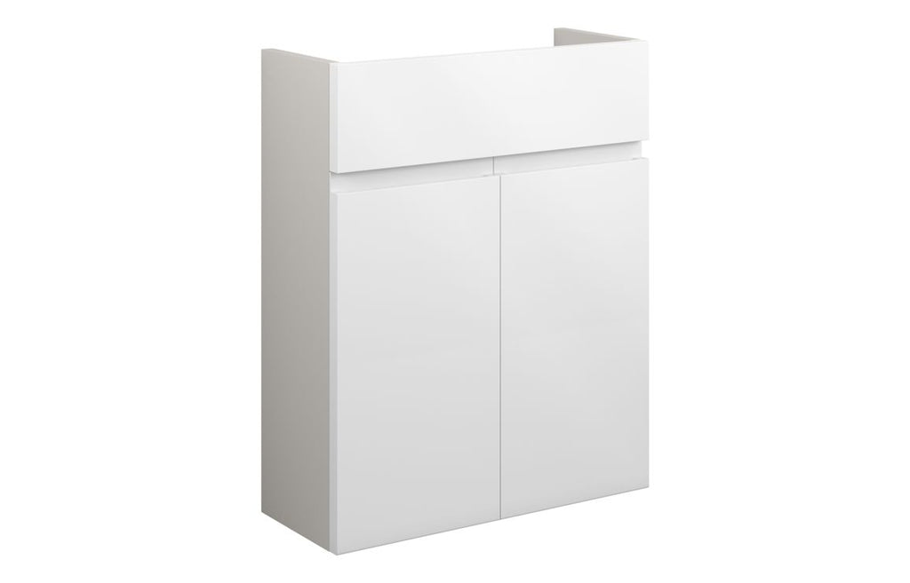 HOTT109972 - J Pull 500mm Slim Basin Unit - White Gloss (Grey Cab) image