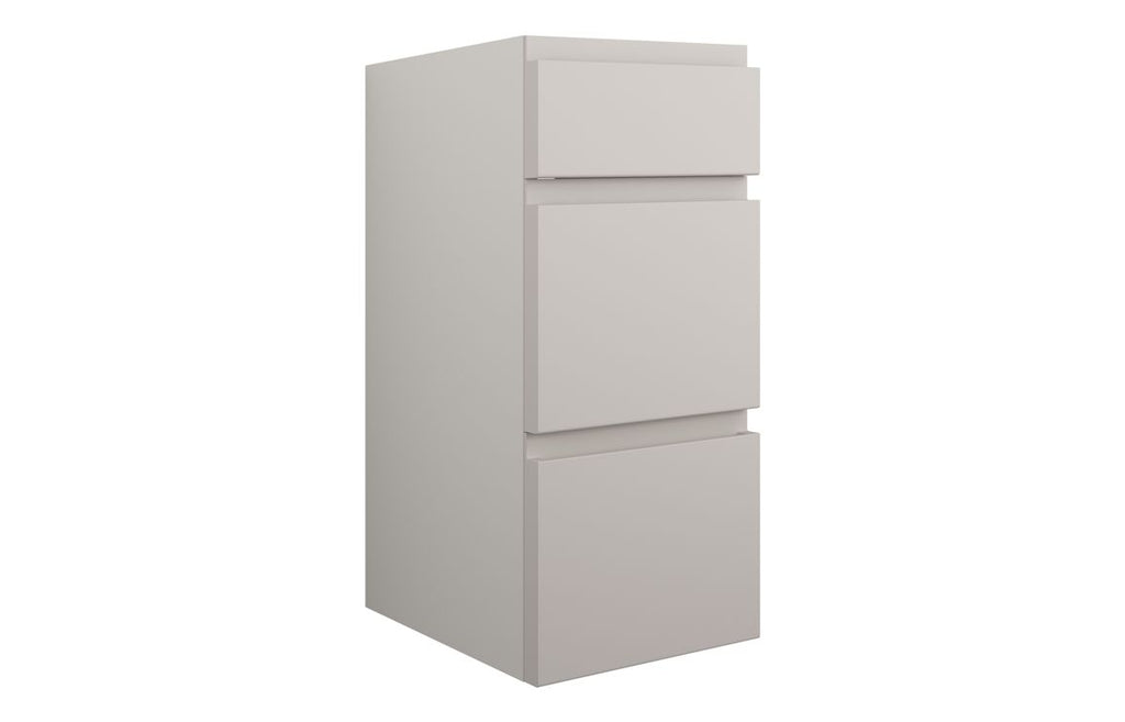 HOTT110108 - J Pull 300mm Standard 3 Drawer Unit - Matt Dove Grey (Grey Cab) image
