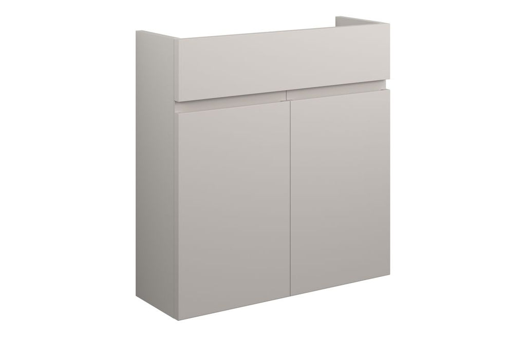 HOTT110120 - J Pull 600mm Slim Basin Unit - Matt Dove Grey (Grey Cab) image