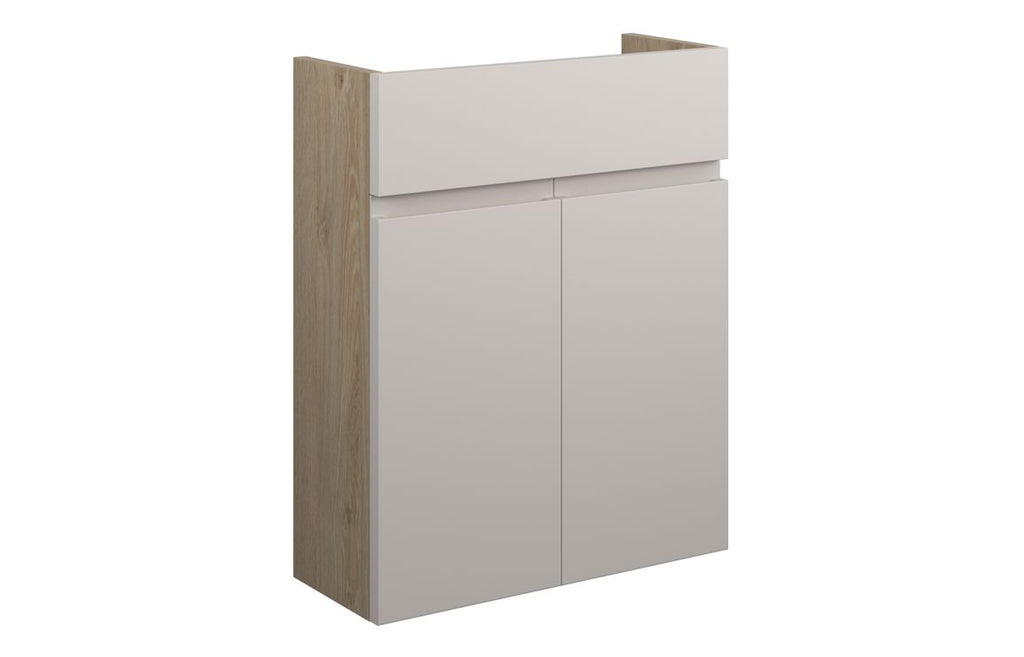 HOTT110115 - J Pull 500mm Slim Basin Unit - Matt Dove Grey (Oak Cab) image