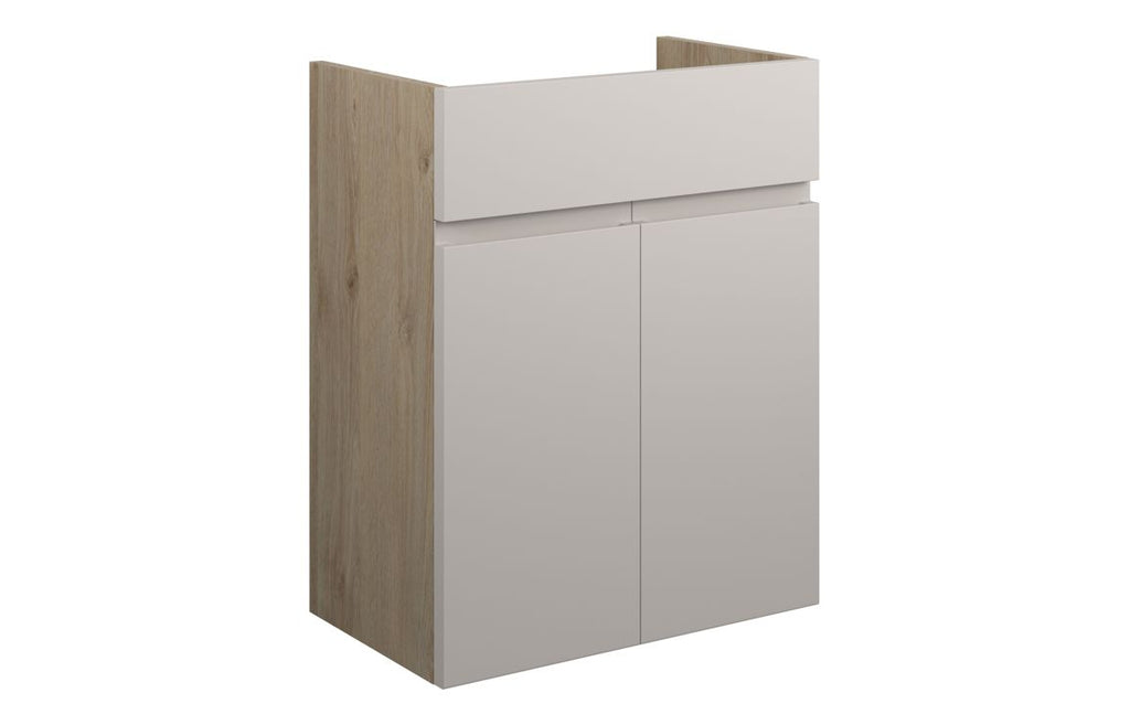 HOTT110118 - J Pull 500mm Standard Basin Unit - Matt Dove Grey (Oak Cab) image