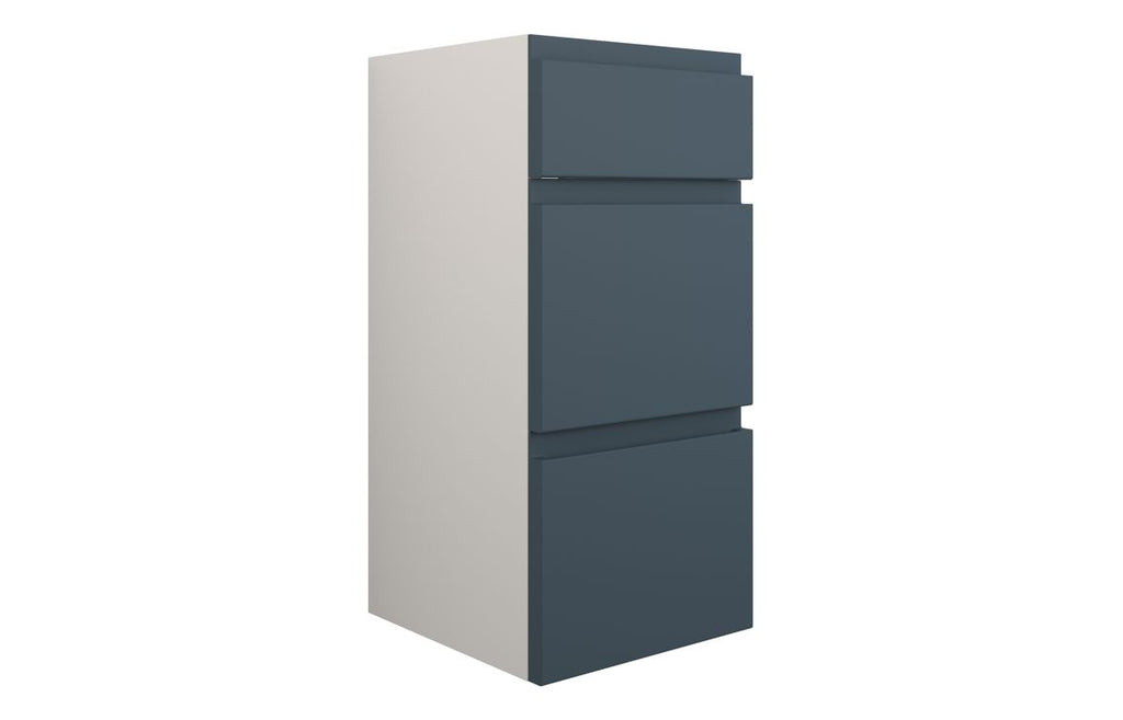 HOTT110321 - J Pull 300mm Standard 3 Drawer Unit - Matt Arley Blue (Grey Cab) image
