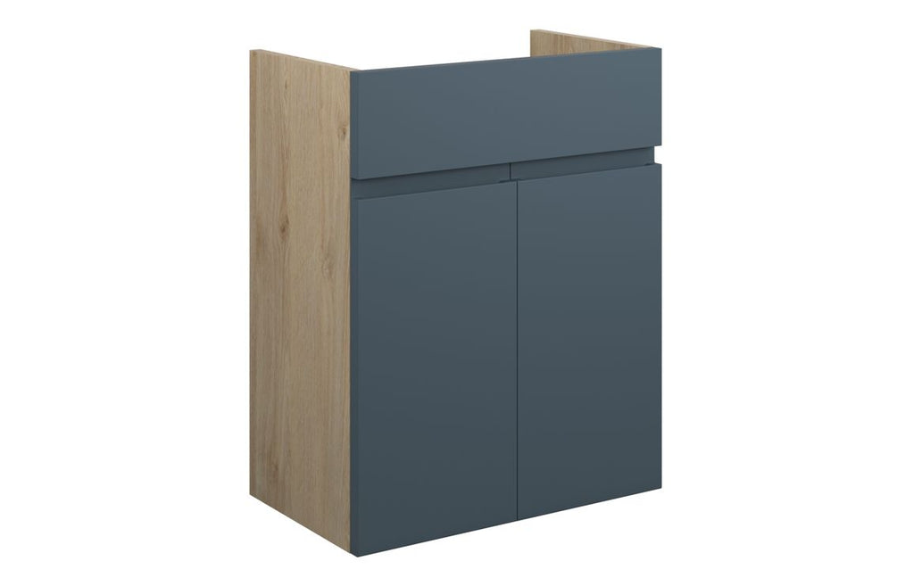 HOTT110331 - J Pull 500mm Standard Basin Unit - Matt Arley Blue (Oak Cab) image