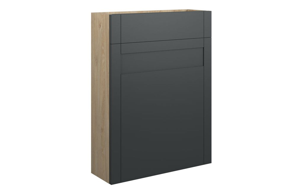 HOTT111056 - Traditions 600mm Slim WC Unit - Matt Graphite Grey (Oak Cab) image