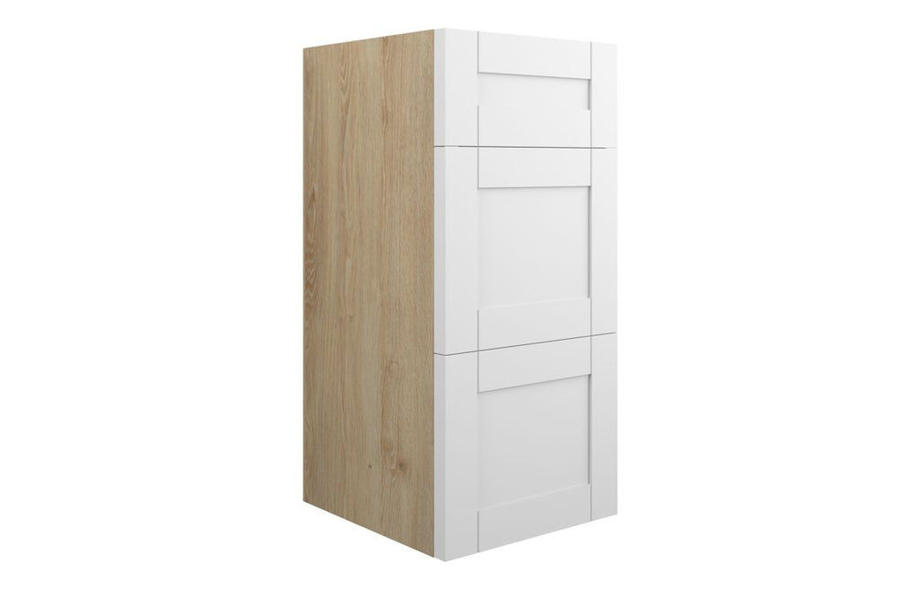HOTT110961 - Traditions 300mm Standard 3 Drawer Unit - Matt White (Oak Cab) image