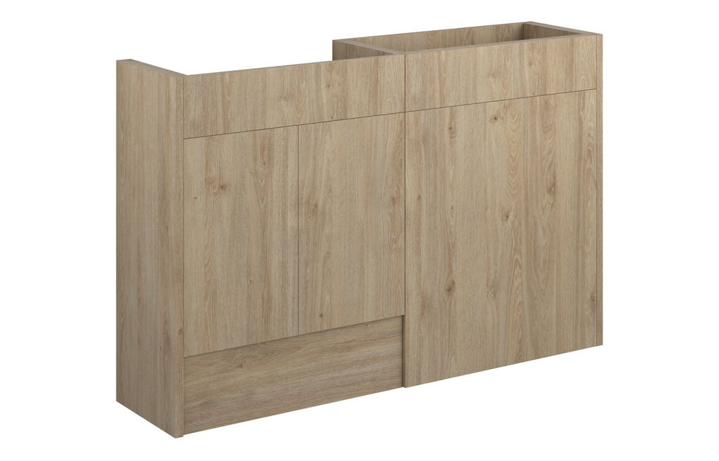 HOTT110644 - Elation 1236mm Standard Basin & WC Unit Pack - Havana Oak (Grey Cab) image