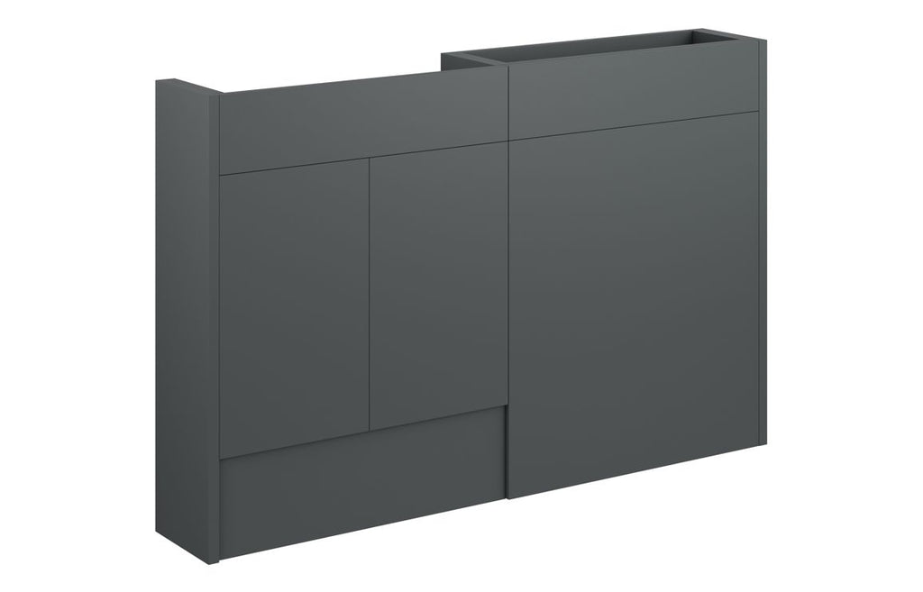 HOTT110505 - Elation 1236mm Slim Basin & WC Unit Pack - Matt Graphite Grey (Grey Cab) image