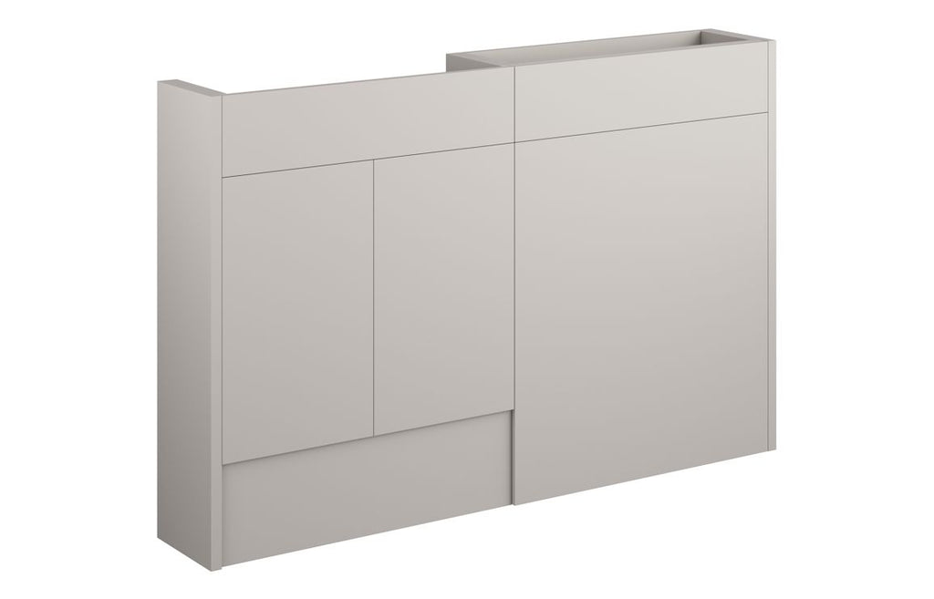 HOTT110577 - Elation 1236mm Slim Basin & WC Unit Pack - Matt Dove Grey (Oak Cab) image