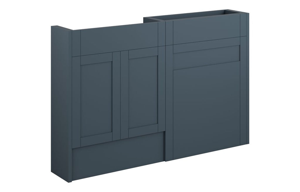 HOTT111286 - Traditions 1236mm Slim Basin & WC Unit Pack - Matt Arley Blue (Grey Cab) image