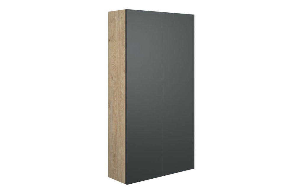 HOTT110500 - Elation 600mm Slim 2 Door Storage Unit - Matt Graphite Grey (Oak Cab) image