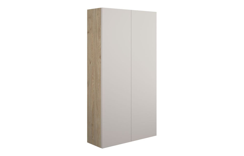 HOTT110571 - Elation 600mm Slim 2 Door Storage Unit - Matt Dove Grey (Oak Cab) image