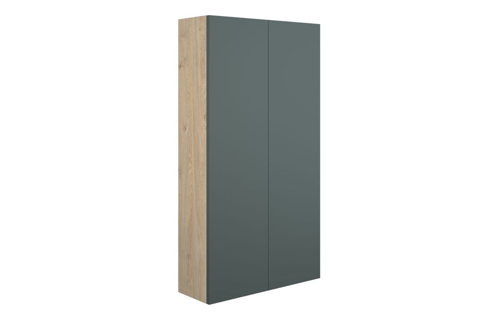 HOTT110784 - Elation 600mm Slim 2 Door Storage Unit - Matt Green (Oak Cab) image