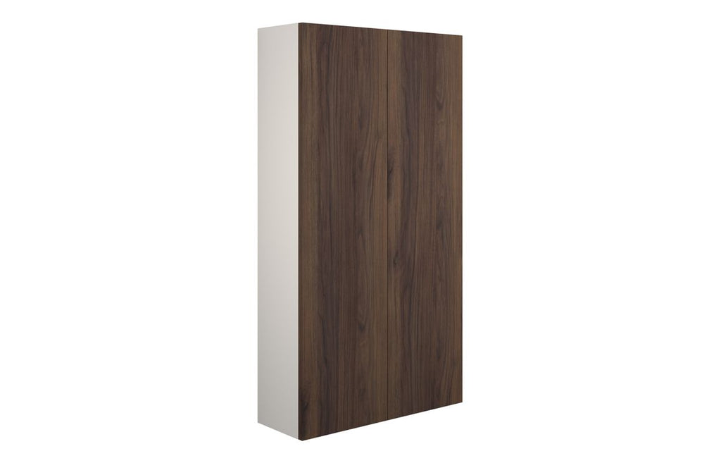 HOTT110854 - Elation 600mm Slim 2 Door Storage Unit - Warm Walnut (Grey Cab) image