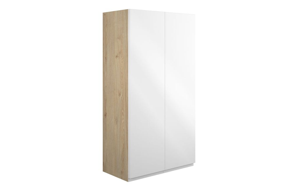 HOTT110000 - J Pull 600mm Standard 2 Door Storage Unit - White Gloss (Oak Cab) image