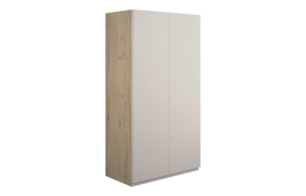 HOTT110142 - J Pull 600mm Standard 2 Door Storage Unit - Matt Dove Grey (Oak Cab) image