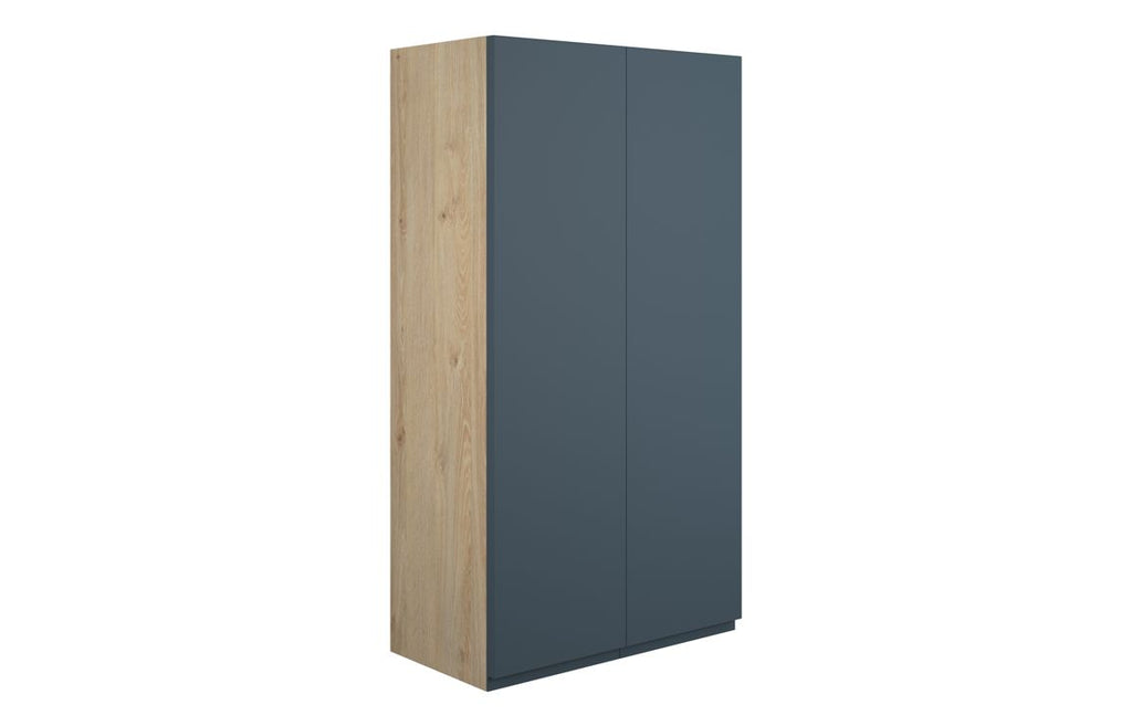 HOTT110355 - J Pull 600mm Standard 2 Door Storage Unit - Matt Arley Blue (Oak Cab) image