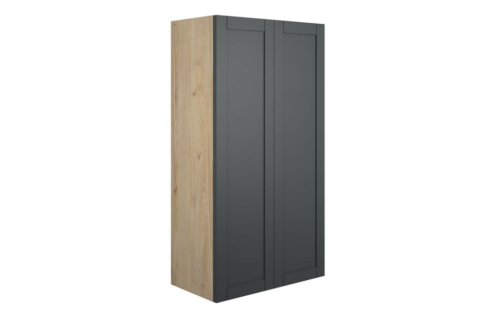 HOTT111065 - Traditions 600mm Standard 2 Door Storage Unit - Matt Graphite Grey (Oak Cab) image