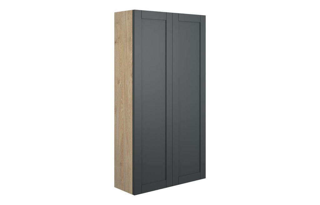 HOTT111068 - Traditions 600mm Slim 2 Door Storage Unit - Matt Graphite Grey (Oak Cab) image