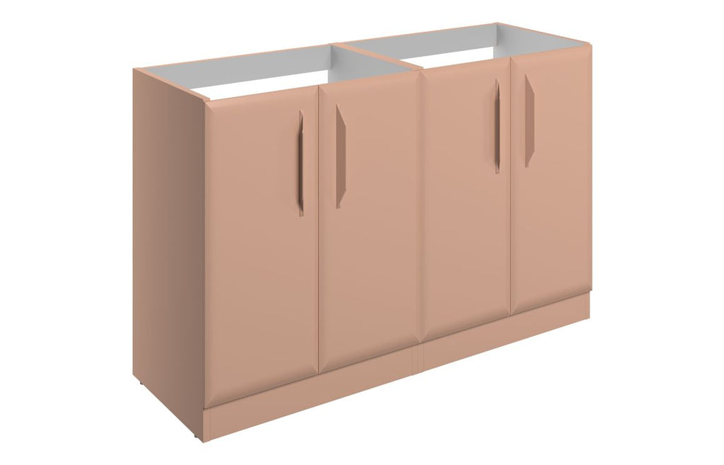 HOTT116061 - Kikio 1200mm Floor Standing 4 Door Basin Unit (No Top) - Matt Apricot image
