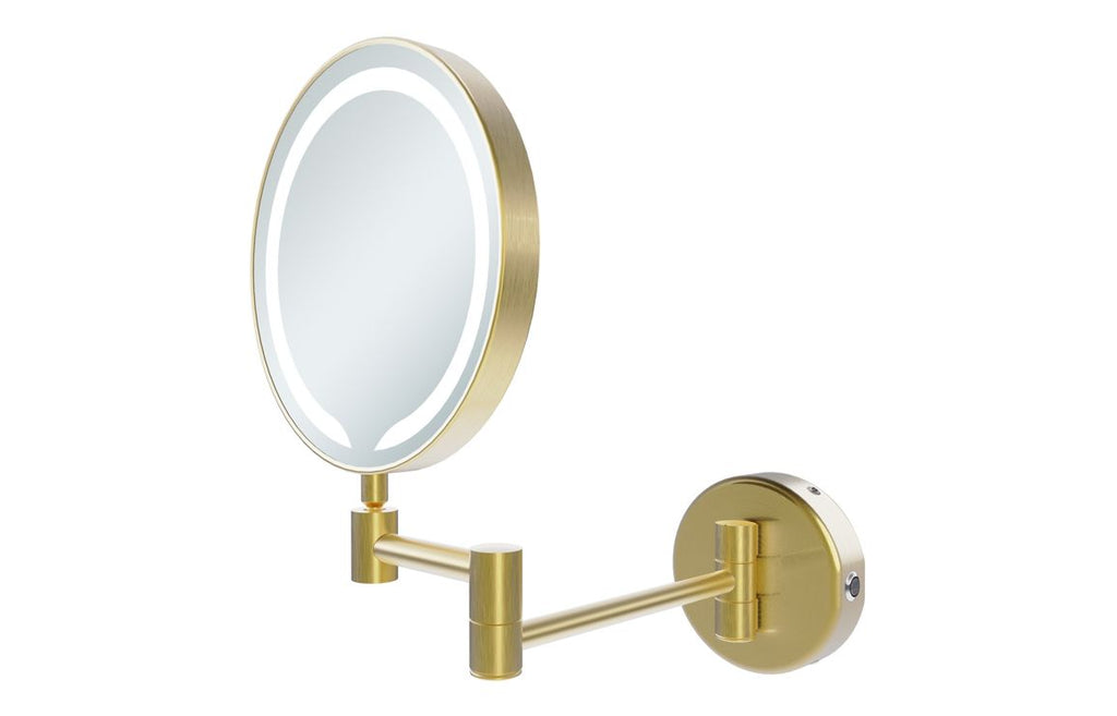 HOTT107589 - Breta Round LED Cosmetic Mirror - Brushed Brass image
