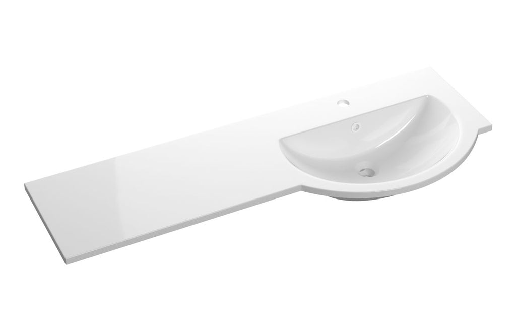 HOTT109933 - 1244mm Standard Round One-Piece Basin & Overflow Ring - Right Hand image