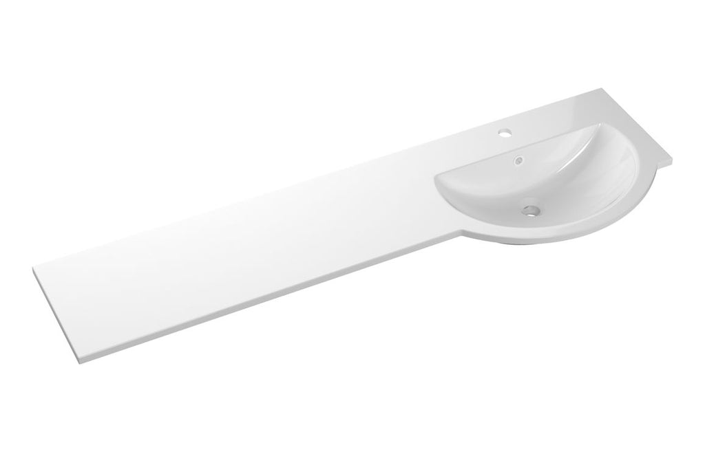 HOTT109939 - 1544mm Standard Round One-Piece Basin & Overflow Ring - Right Hand image