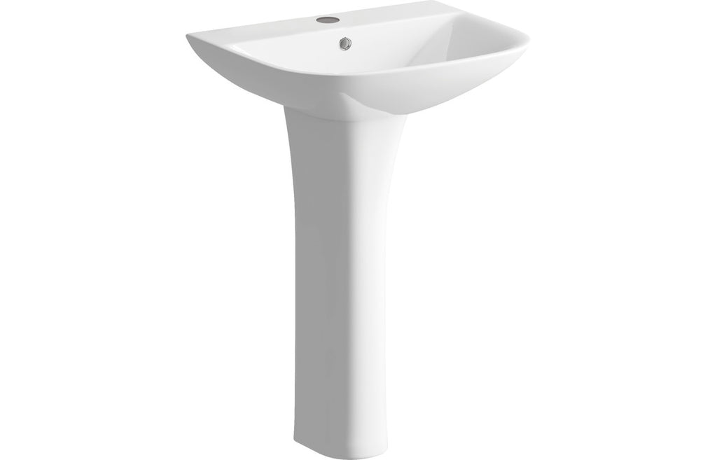 HOTT1779 - Tahoe 560x450mm 1TH Basin & Full Pedestal (Boxed) image