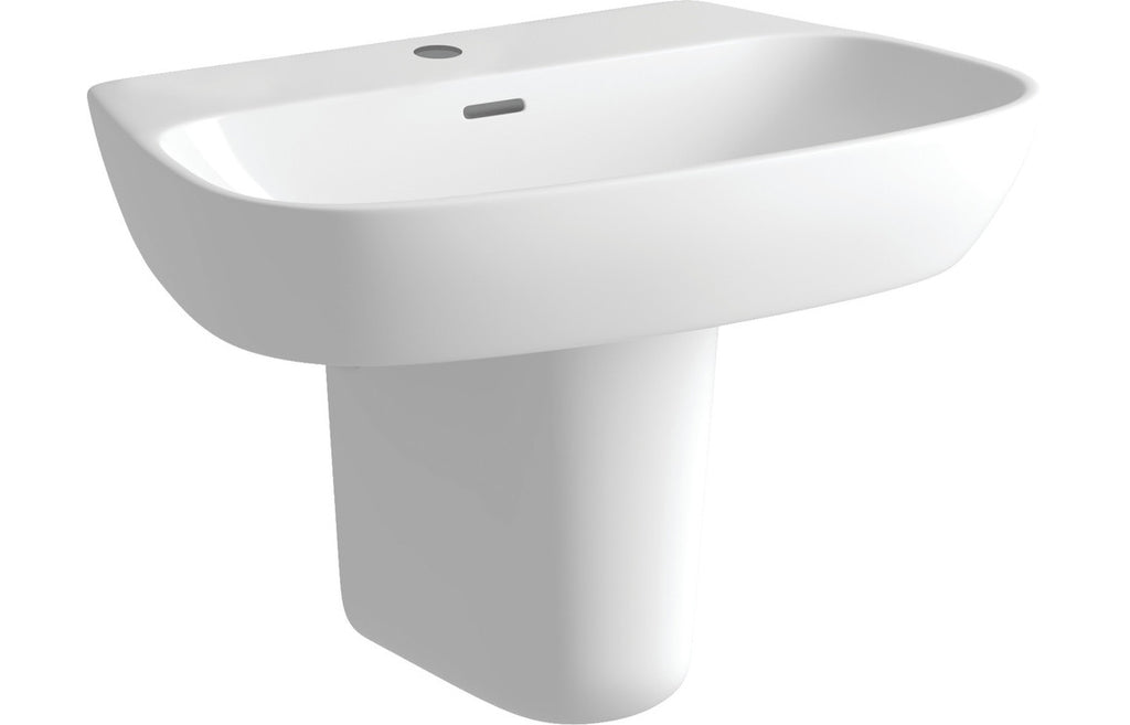 HOTT1810 - Lux 600x400mm 1TH Basin & Semi Pedestal image