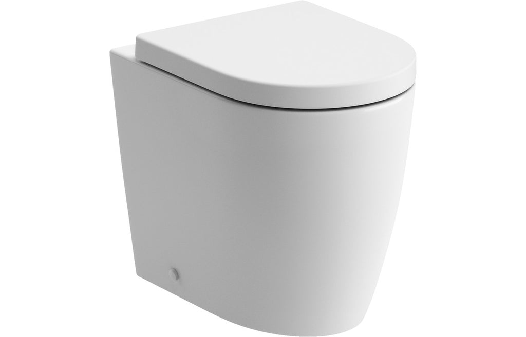 HOTT106144 - Como Rimless Back To Wall Comfort Height WC & Soft Close Seat image