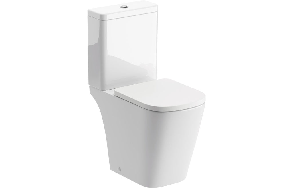 HOTT106146 - Lux Rimless Close Coupled Open Back Short Projection WC & Soft Close Seat image