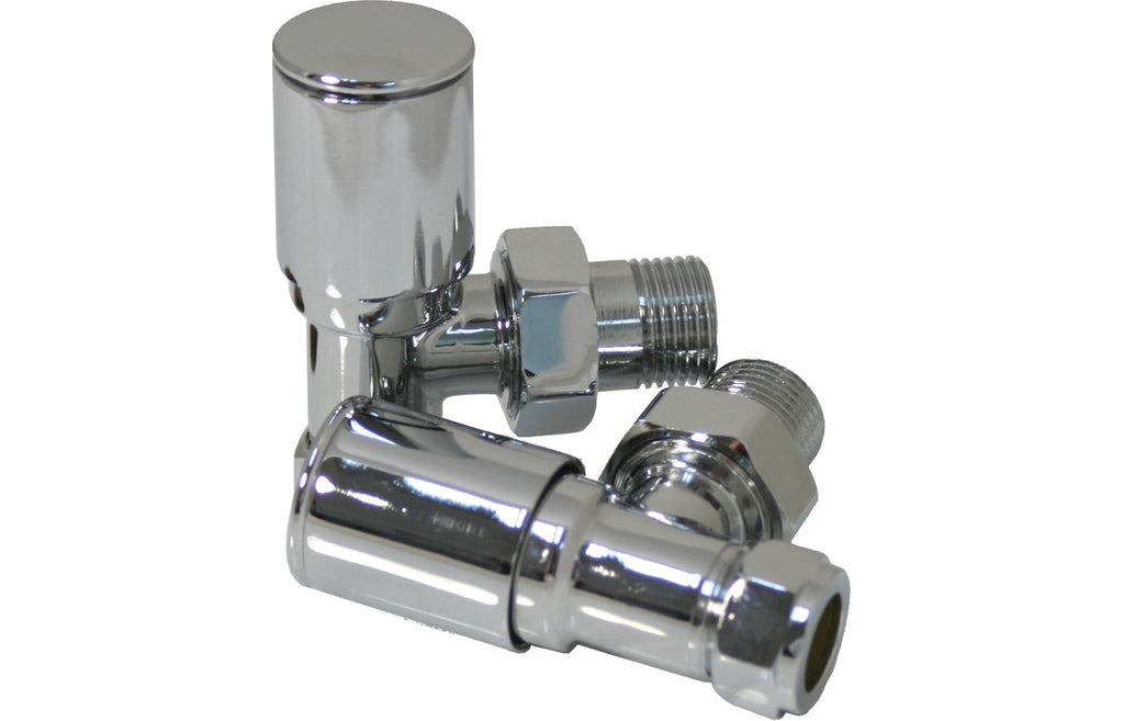 HOTT103011 - Patterned Chrome Radiator Valves - Angled image