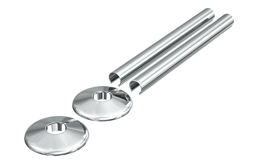 HOTT116297 - 200x18mm Retro Fit Pipe Sleeves - Chrome image
