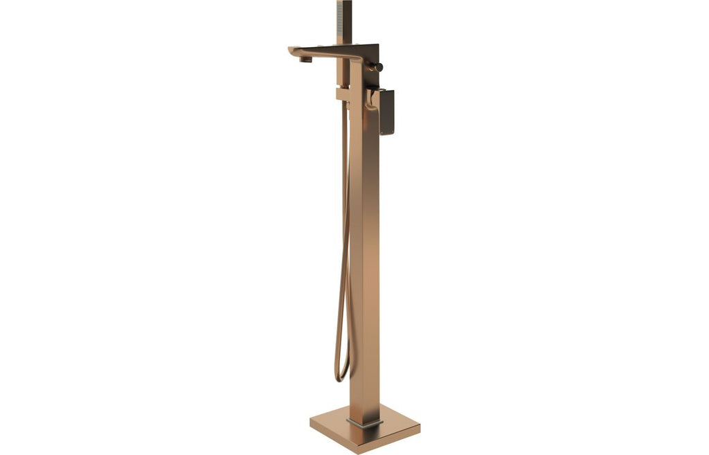 HOTT108998 - Mercio Floor Standing Bath/Shower Mixer - Brushed Bronze image