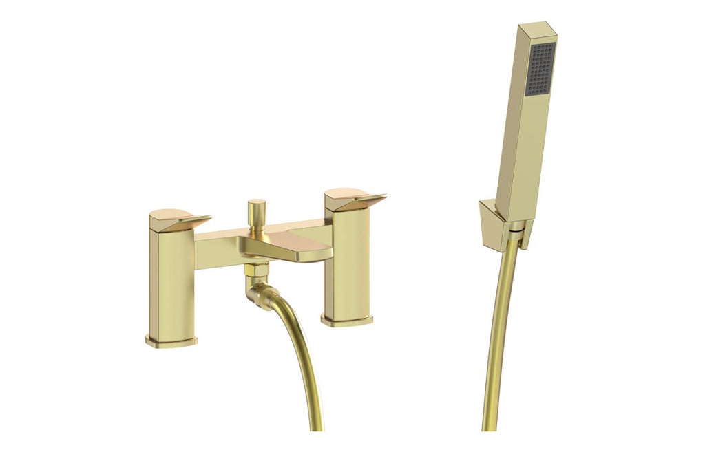 HOTT111518 - Nice Bath/Shower Mixer & Bracket - Brushed Brass image