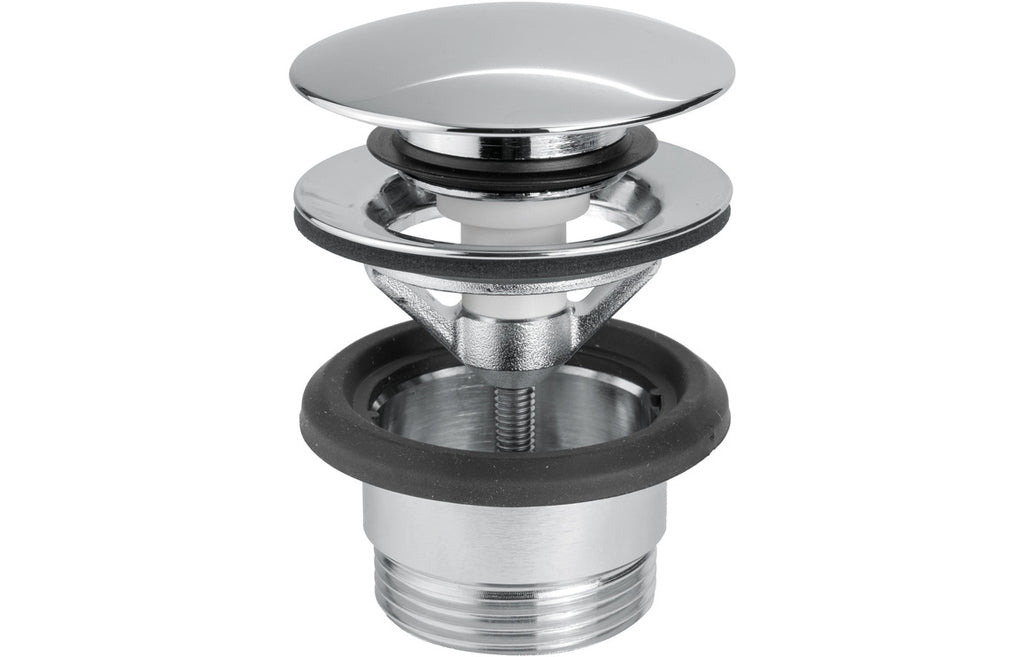 DITW0050 - Vema Unslotted Push Button Waste - Chrome image