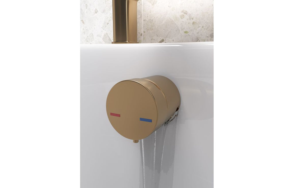 HOTT108979 - Bath Overflow Filler w/Integrated Valve - Brushed Bronze image