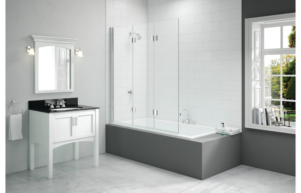 DIBS0032 - Merlyn 1400x1500mm 3-Panel Folding Hinged Bath Screen (8mm) image