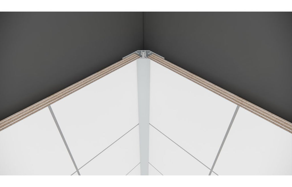 DIWW0408 - Fibo Aluminium 2-Part Internal Corner Profile 2.4m image